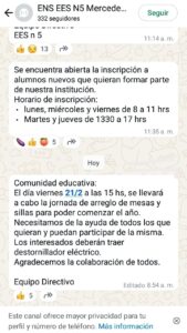 escuela normal reparar sillas mesas