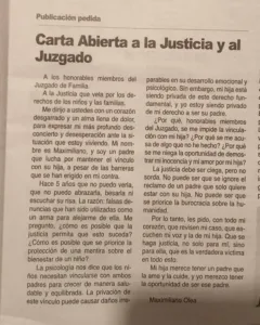 carta maximiliano olea