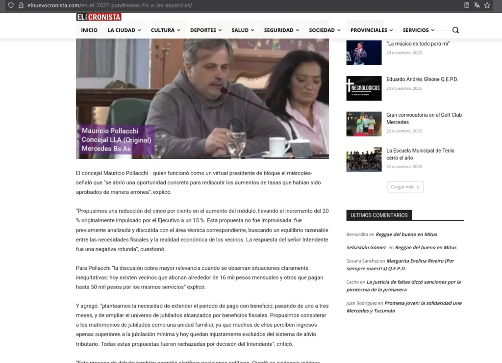 mauricio pollacchi aumento de tasas