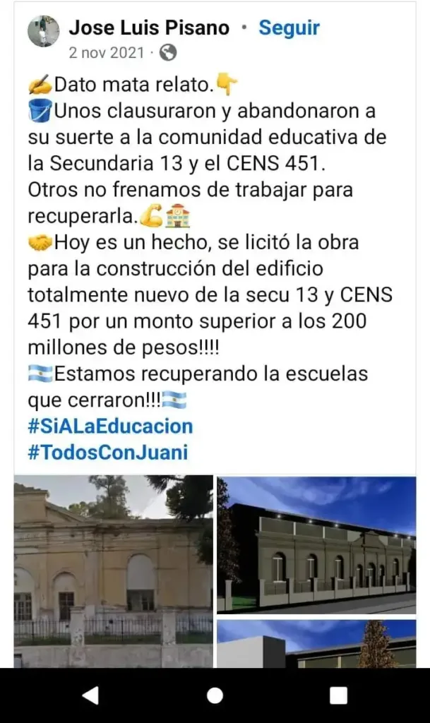 jose pisano escuela 13