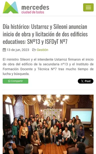 anuncio escuela 13 mercedes